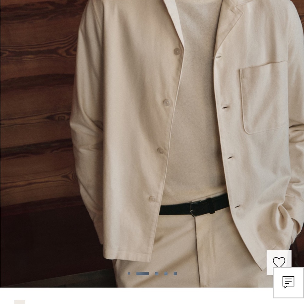 Mango Men's Cream Button Down Shirt